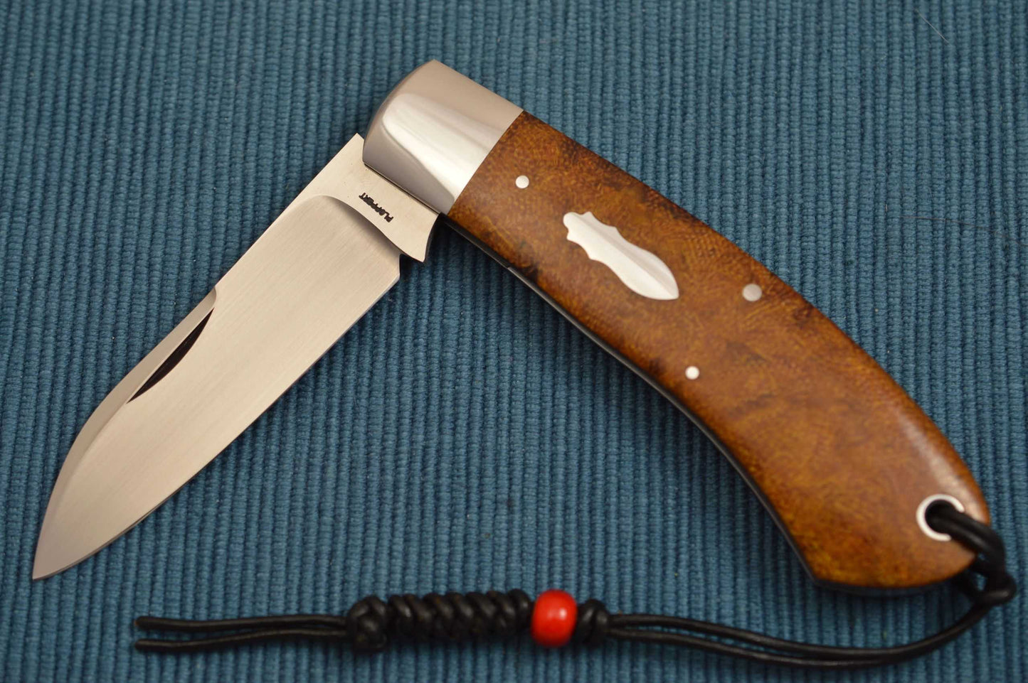 Tom Ploppert DINO, Original Antique Brown Rag Micarta Scales (SOLD)