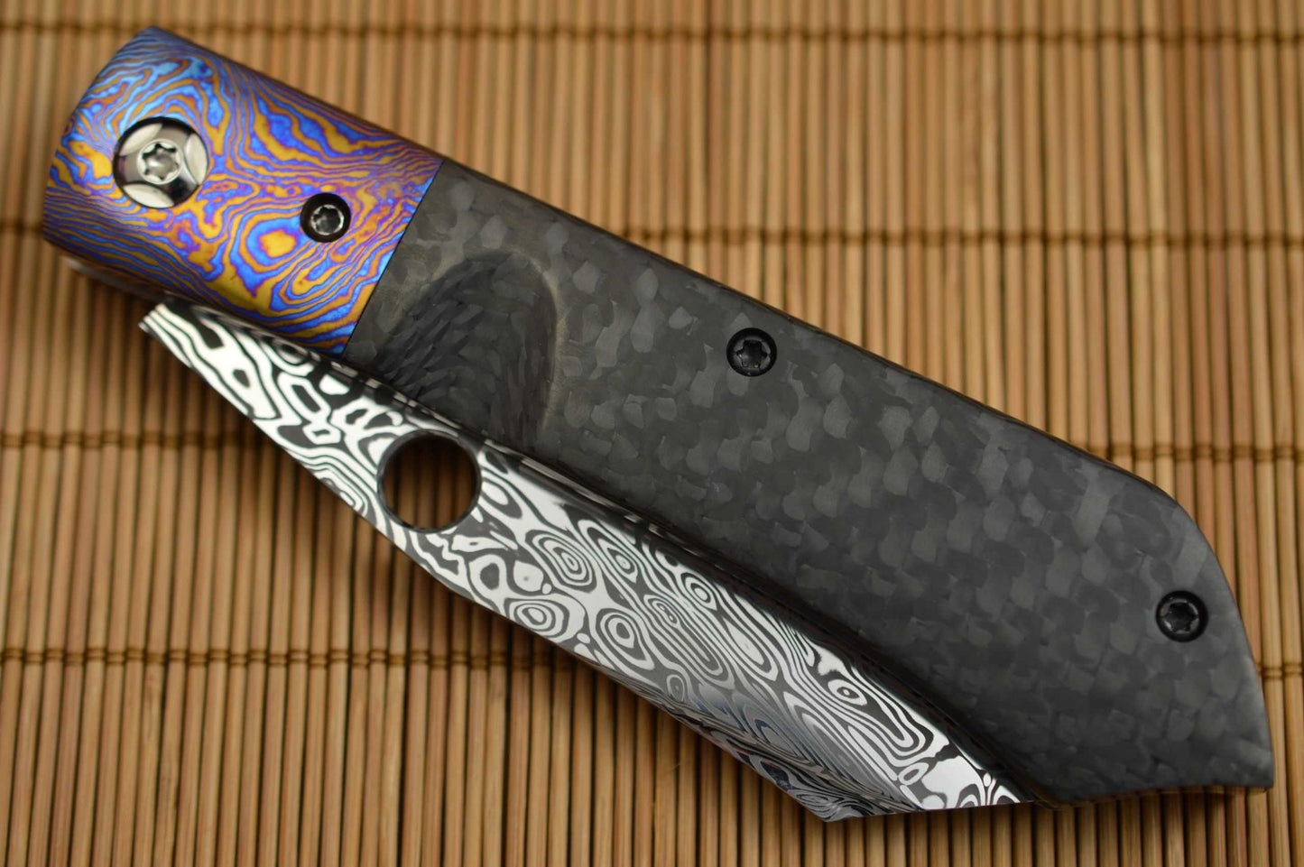 Tyler Turner PROTOTYPE Slip-Joint Folding Knife, Damasteel Blade, 2018 ICCE (SOLD)