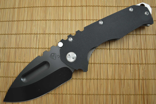 Medford Knife and Tool Praetorian G, D2 PVD Blade, Black G10 and Flamed Titanium Handle (SOLD)