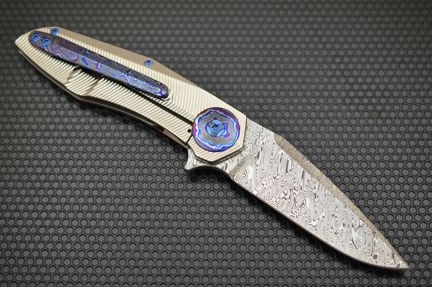 Steve Skiff Deluxe CULPRIT, Damasteel and Black Timascus (SOLD)