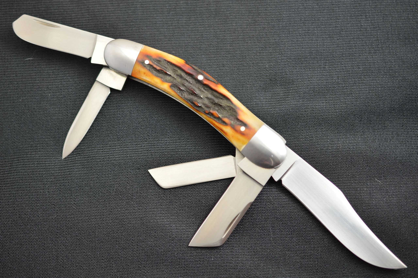 Bill Ruple 5-Blade Stag Sowbelly (SOLD)