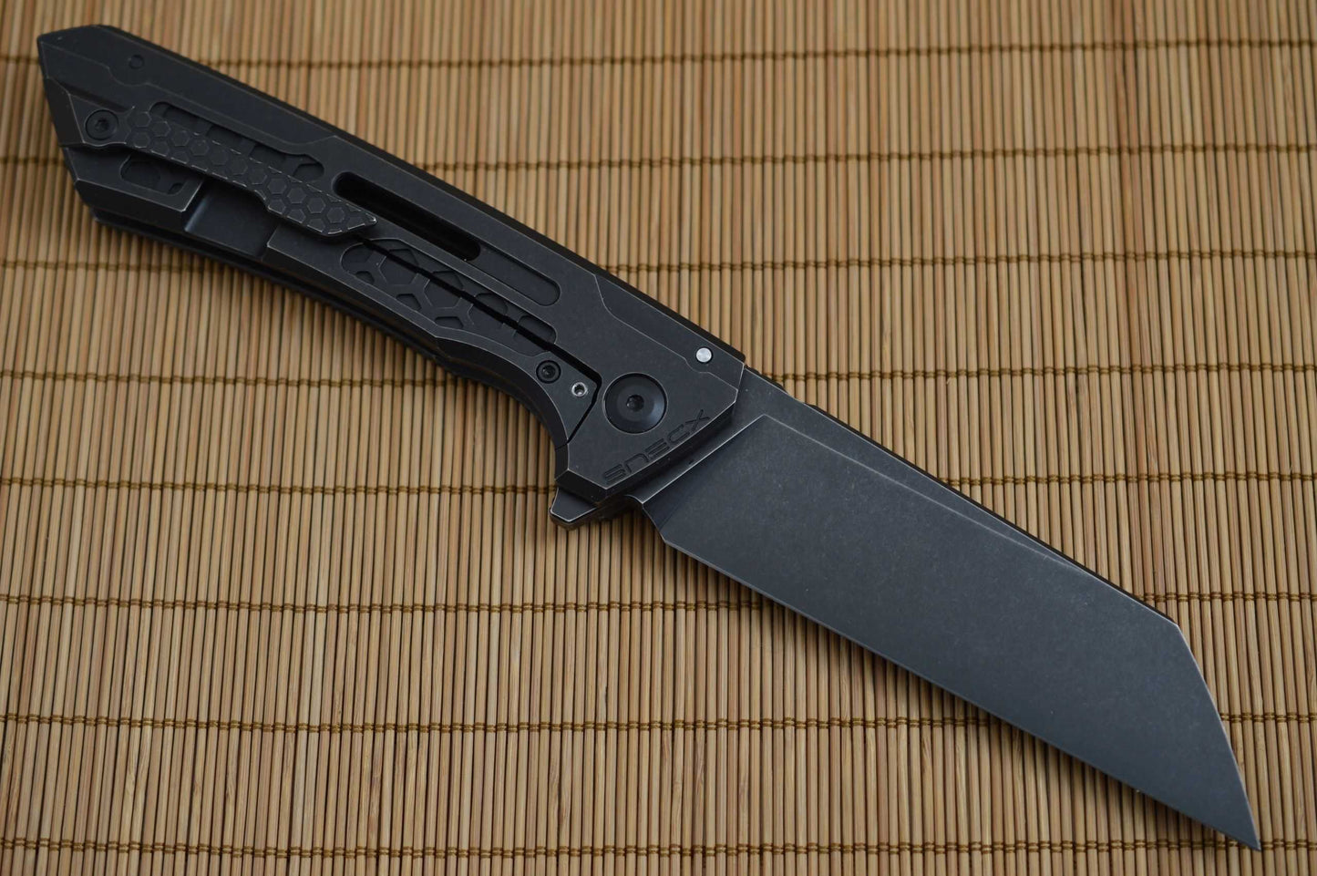 BUSTER, Jake Hoback Knives - Snecx Design Lab Collaboration, DLC FALLOUT BLACK Finish (SOLD)