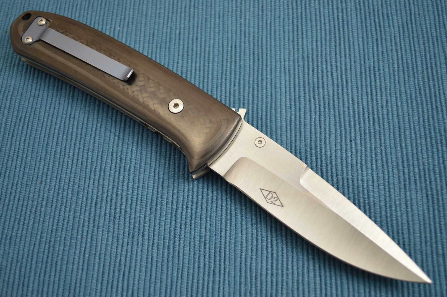 Bob Dozier DK-3 Carbon Fiber, D2, Tactical Utility Custom Folding Knife (SOLD)