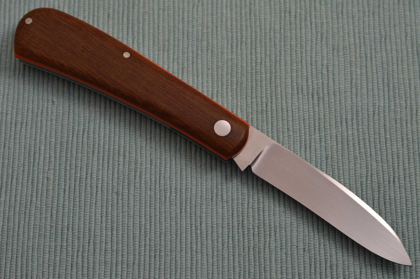 Tom Ploppert ZULU Shadow Pattern, Micarta Scales, Orange G10 (SOLD)