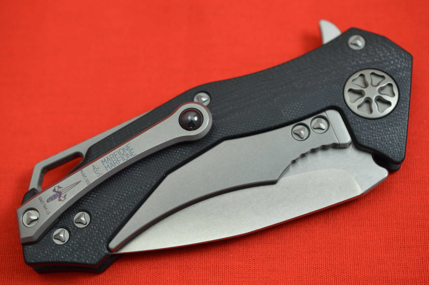 Anthony and Sean Marfione STARLORD Frame-Lock Flipper, Elmax Blade, G10 Handle (SOLD)