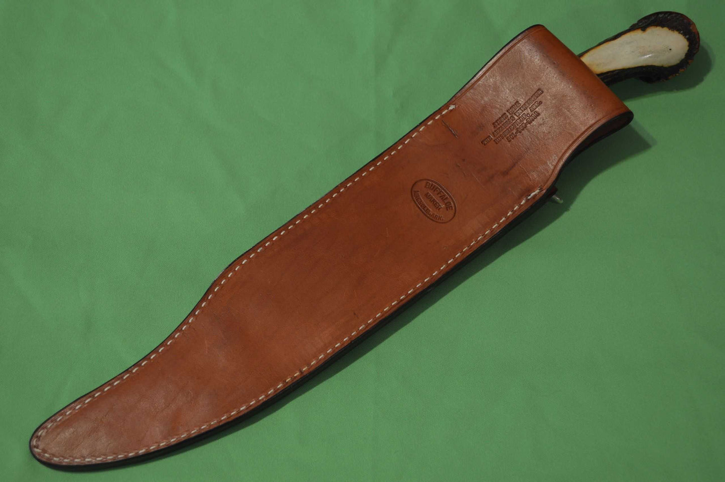 Vintage Jimmy Lile No Dot Massive Crown Stag Bowie Knife (SOLD)