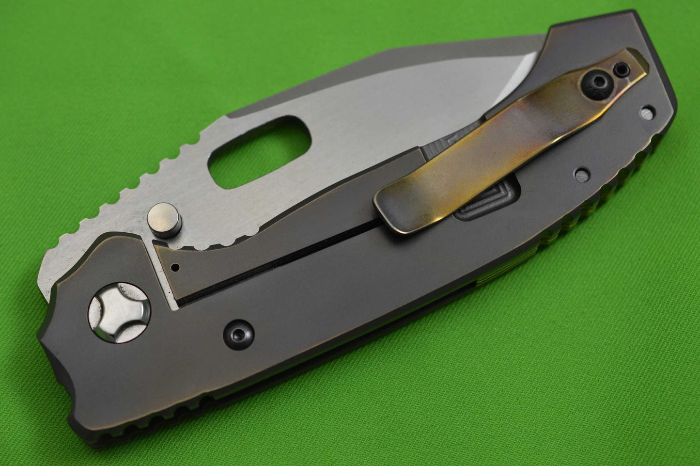 Trouble Blades Full Size Custom Mofo-L-Frag, W.D. Grind Folding Knife (SOLD)