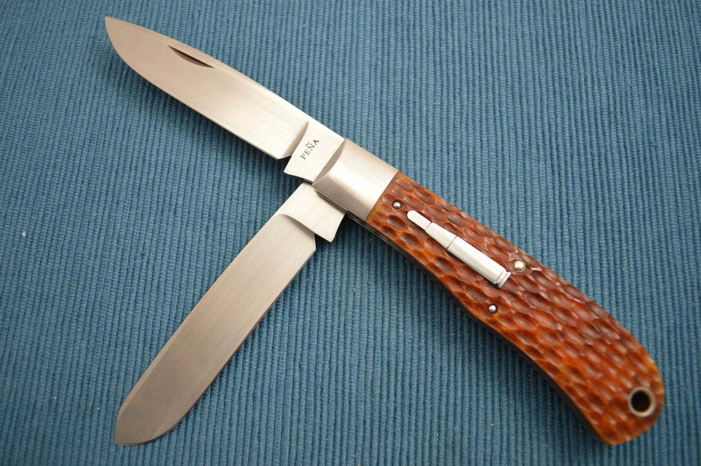 Enrique Pena Classic Remington 1123 Bullet Two-Blade Trapper Folding Knife (SOLD)