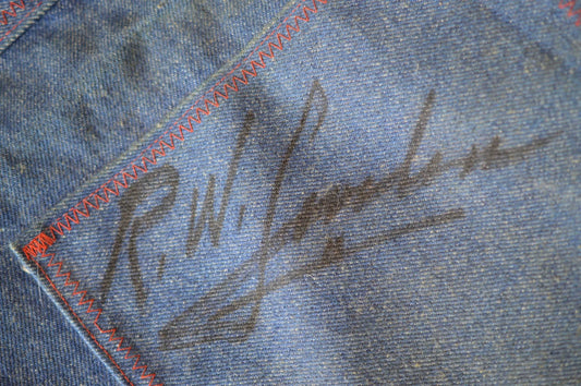 R.W. "Bob" Loveless Signed Denim Shop Apron (SOLD)
