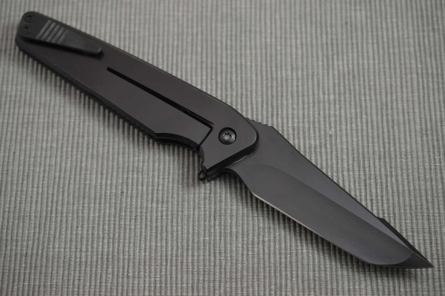 Will Moon Custom Mark 7 Black Cerakoted Frame-Lock Flipper Folding Knife (SOLD)