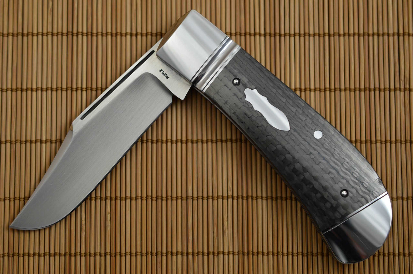 Bill Ruple LANNY'S CLIP, Custom Double Bolsters, Carbon Fiber Scales (SOLD)