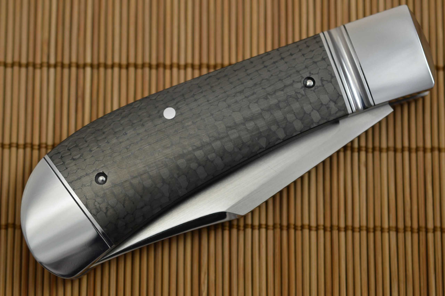 Bill Ruple LANNY'S CLIP, Custom Double Bolsters, Carbon Fiber Scales (SOLD)