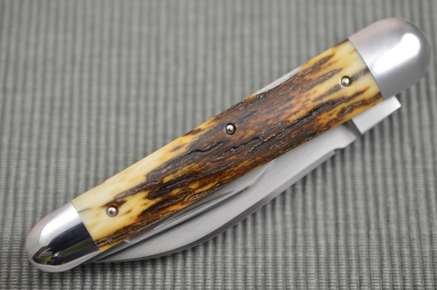 Bill Ruple Fossilized 3-Blade Lock Back Whittler, 2018 Blade Show (SOLD)