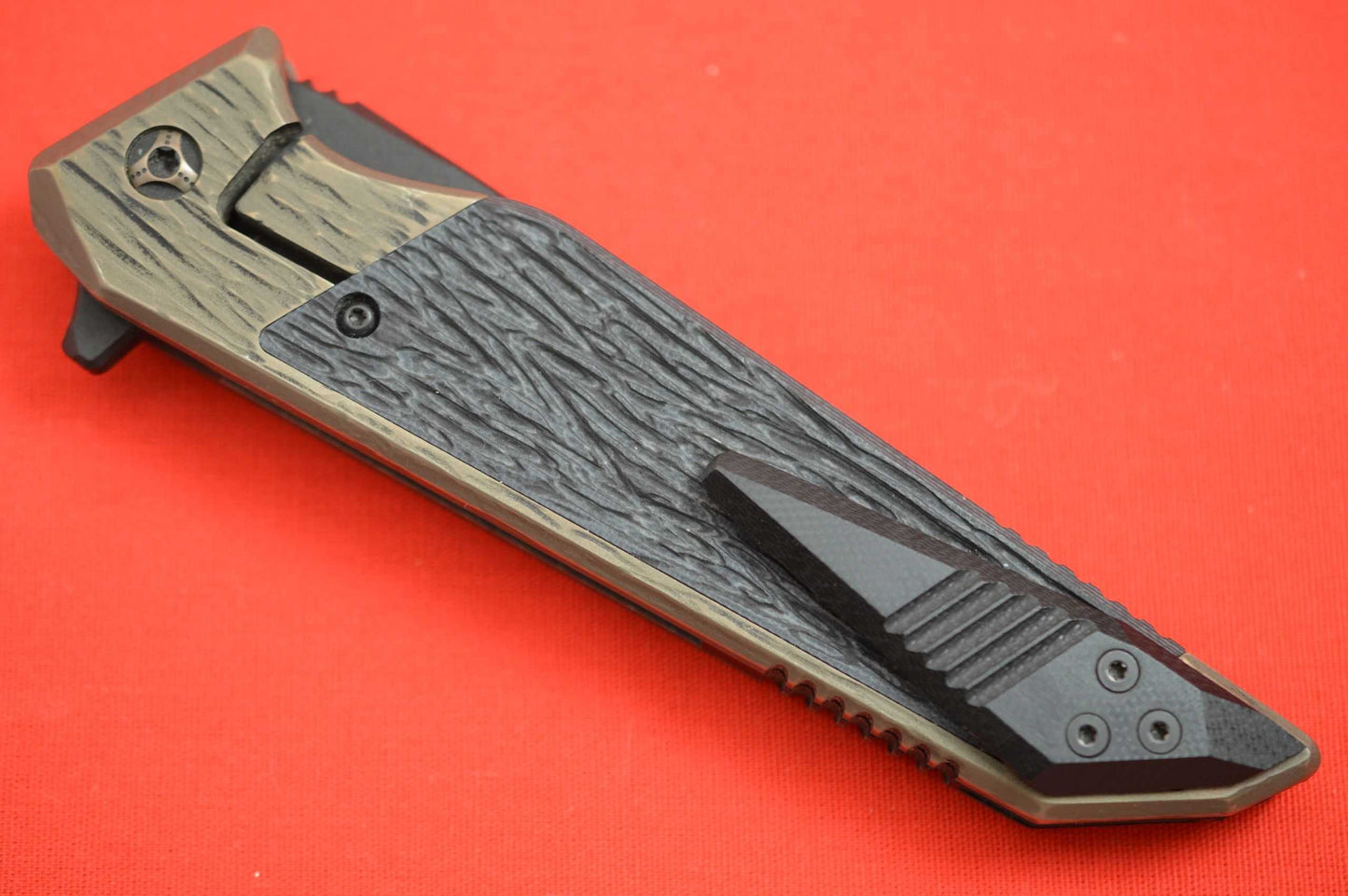 Will Moon Custom Mark 10, Bolster-Lock Flipper Folding Knife, Cerakote Blade (TRADED)