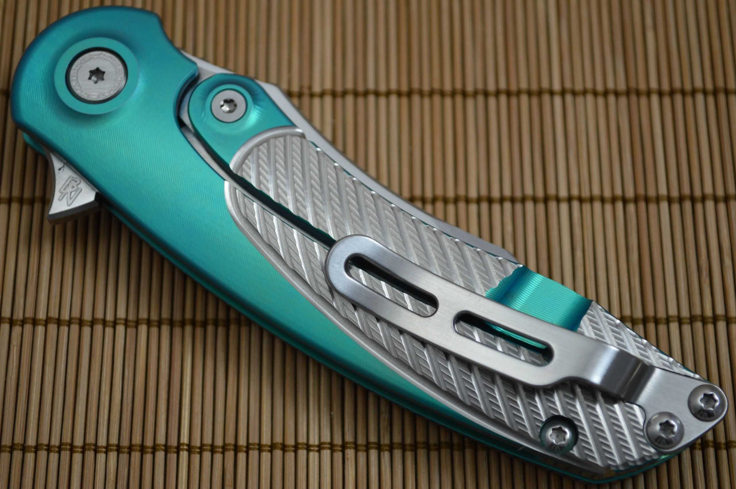 Brian Nadeau CYCLONE Flipper (3D Version), Anodized Green Titanium (SOLD)