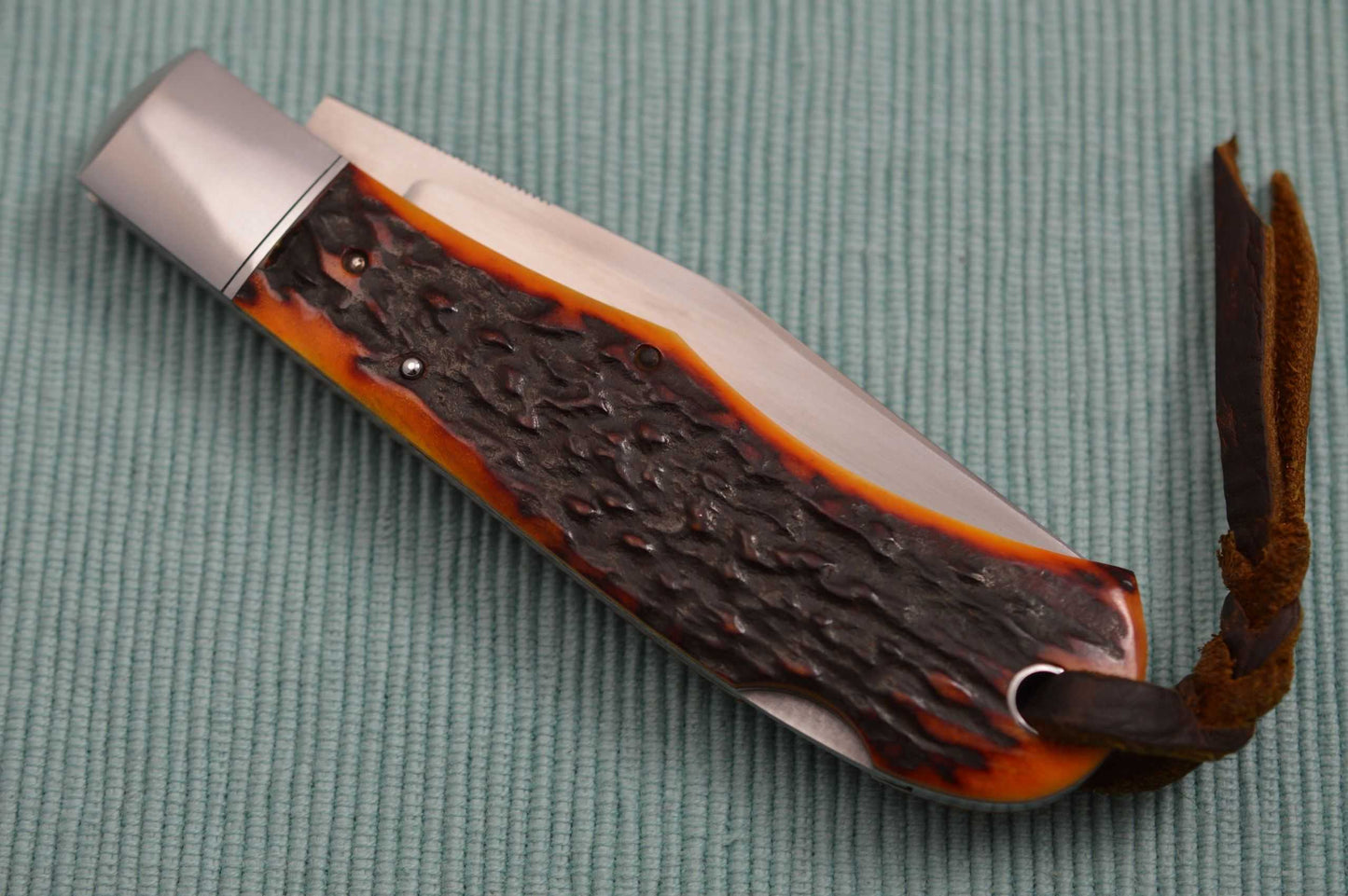 Toby Hill Remington 1306 Lock-Back, Amber Stag Scales (SOLD)