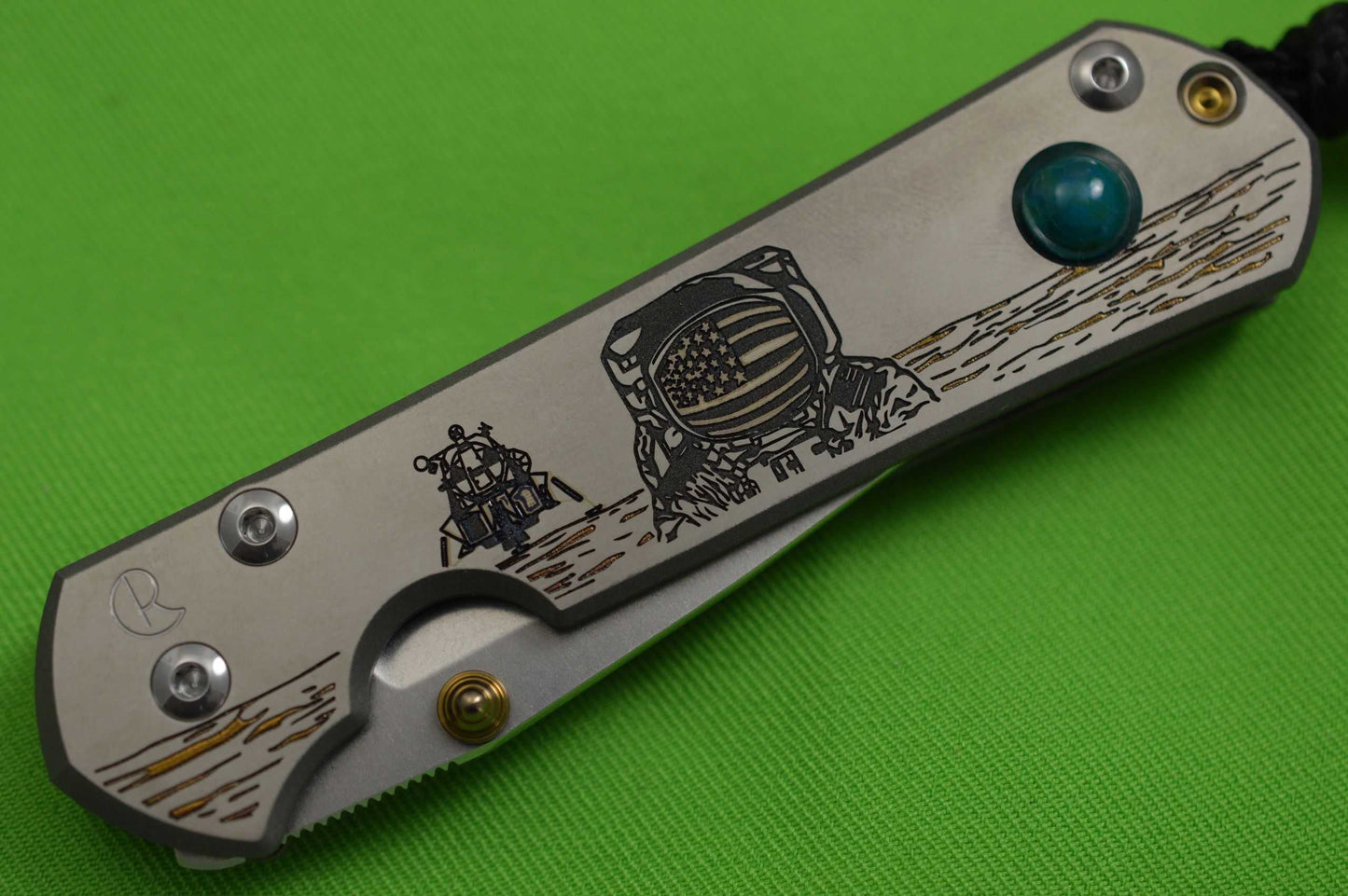 Chris Reeve Small Sebenza 21 CGG "Lunar Landing" with Chrysocolla (SOLD)