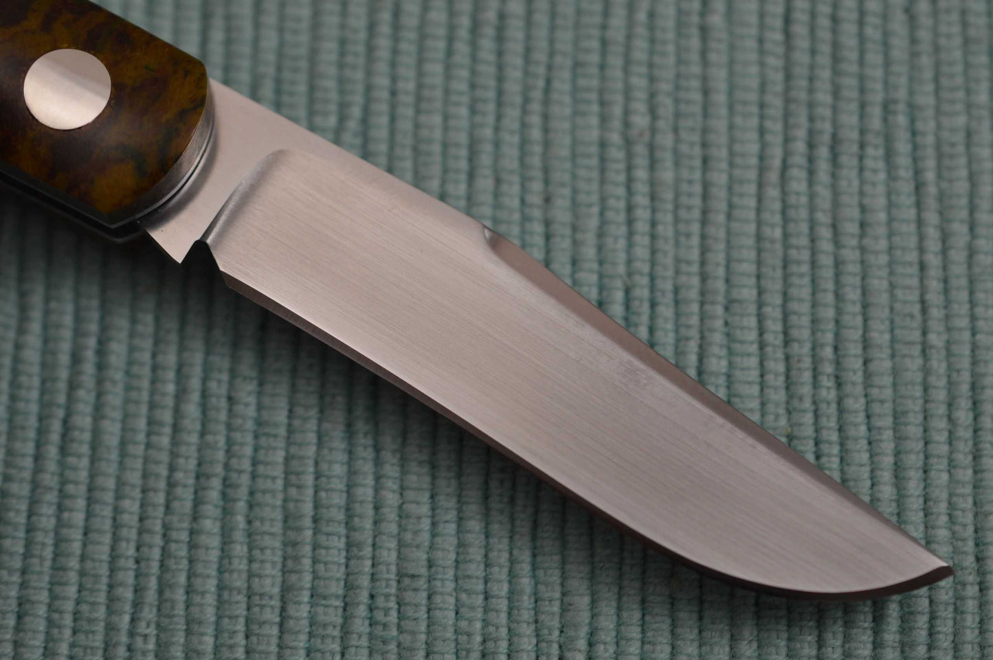 Luke Swenson Rag Micarta Shadow Pattern Trapper, Blade Show 2018 (SOLD)