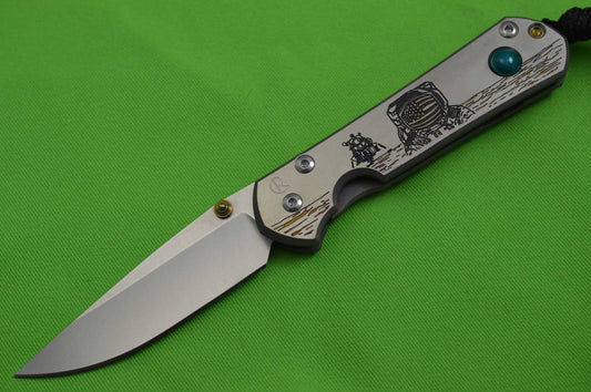 Chris Reeve Small Sebenza 21 CGG "Lunar Landing" with Chrysocolla (SOLD)