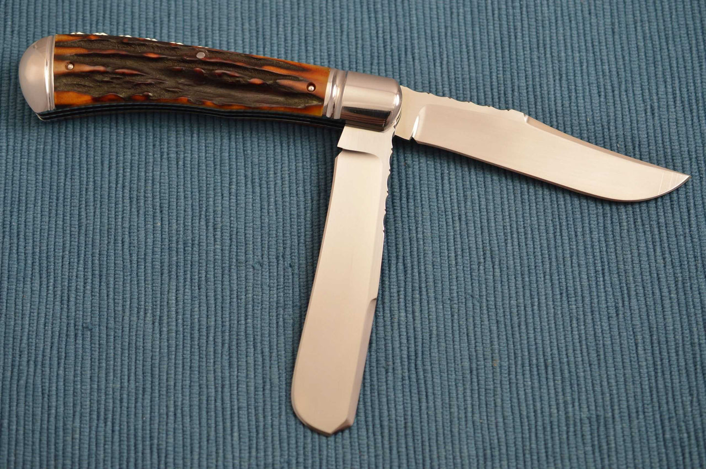 Bill Ruple 2-Blade Stag Trapper, Slip-Joint Folding Knife (SOLD)