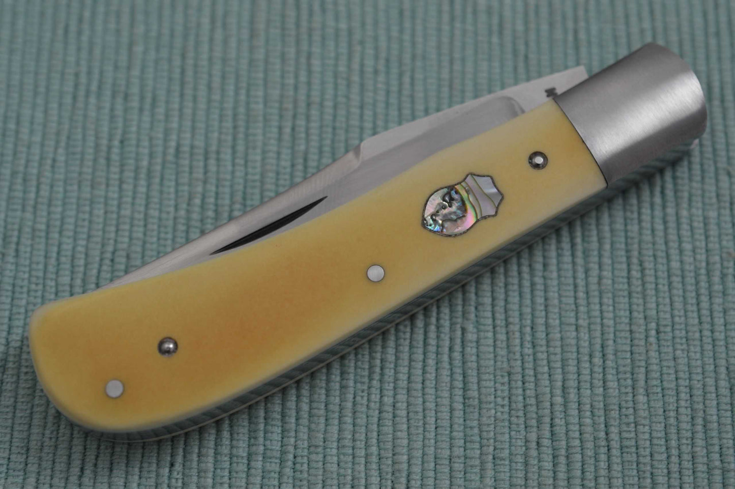 Burt Flanagan BackPocket, Westinghouse Micarta, Abalone Shield, Slip-Joint Folding Knife (SOLD)