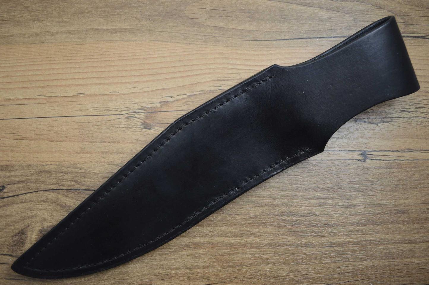 Ben Breda J.S. W-2 Ebony Fighter, Hamon, Leather Sheath (SOLD)