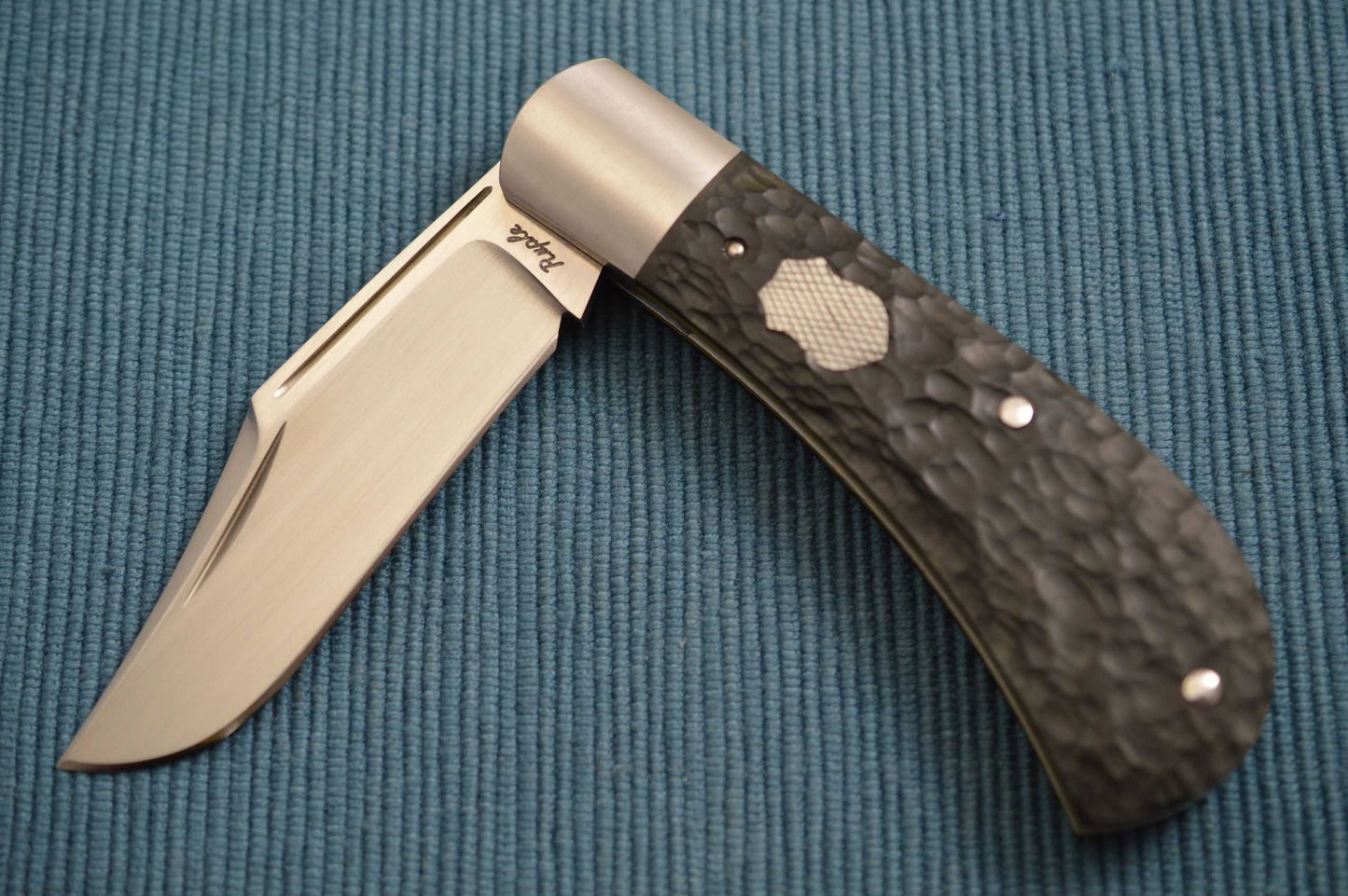 Bill Ruple Lanny's Clip, Black Jigged Micarta Scales, Slip-Joint Folding Knife (SOLD)