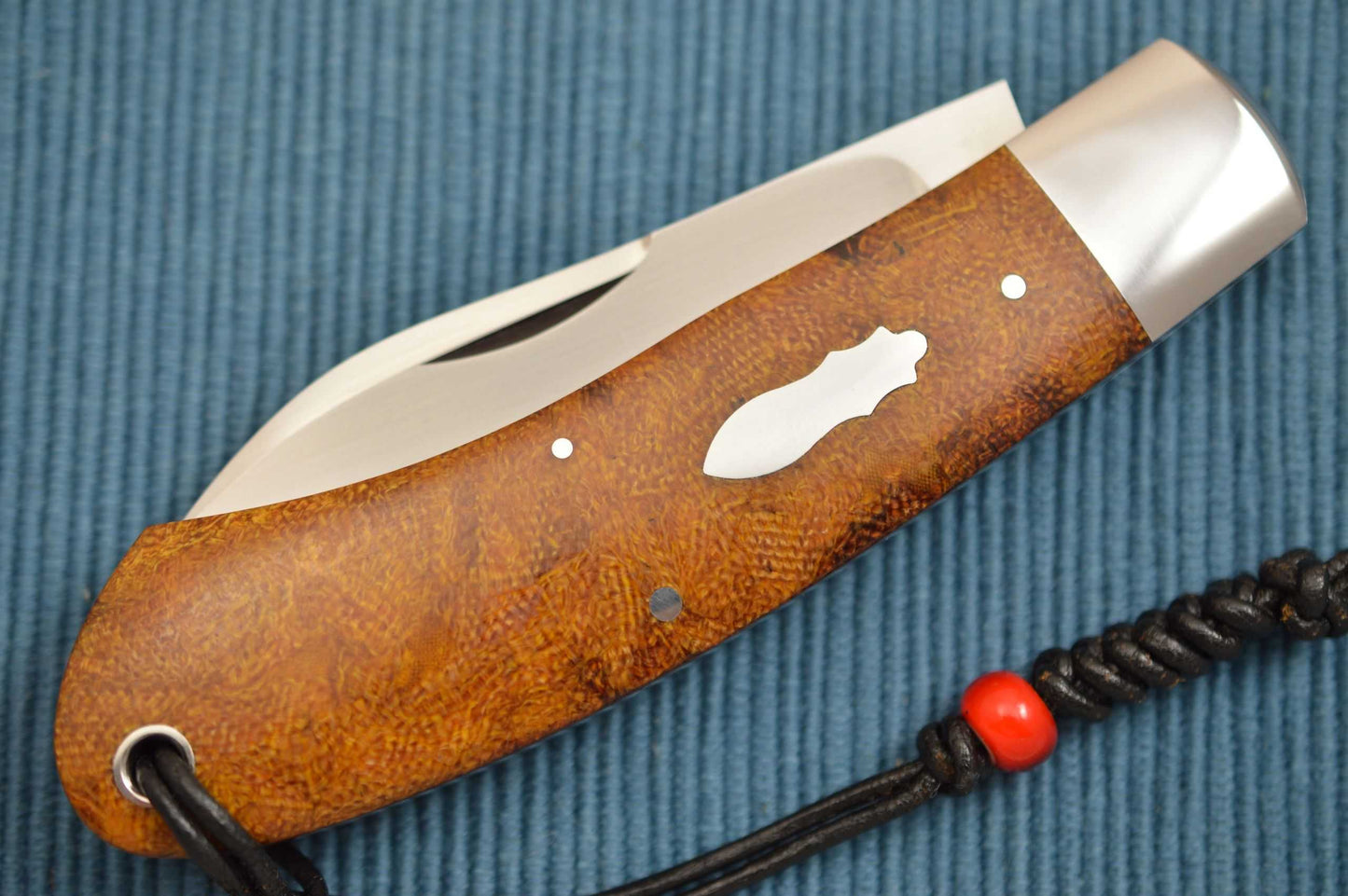 Tom Ploppert DINO, Original Antique Brown Rag Micarta Scales (SOLD)