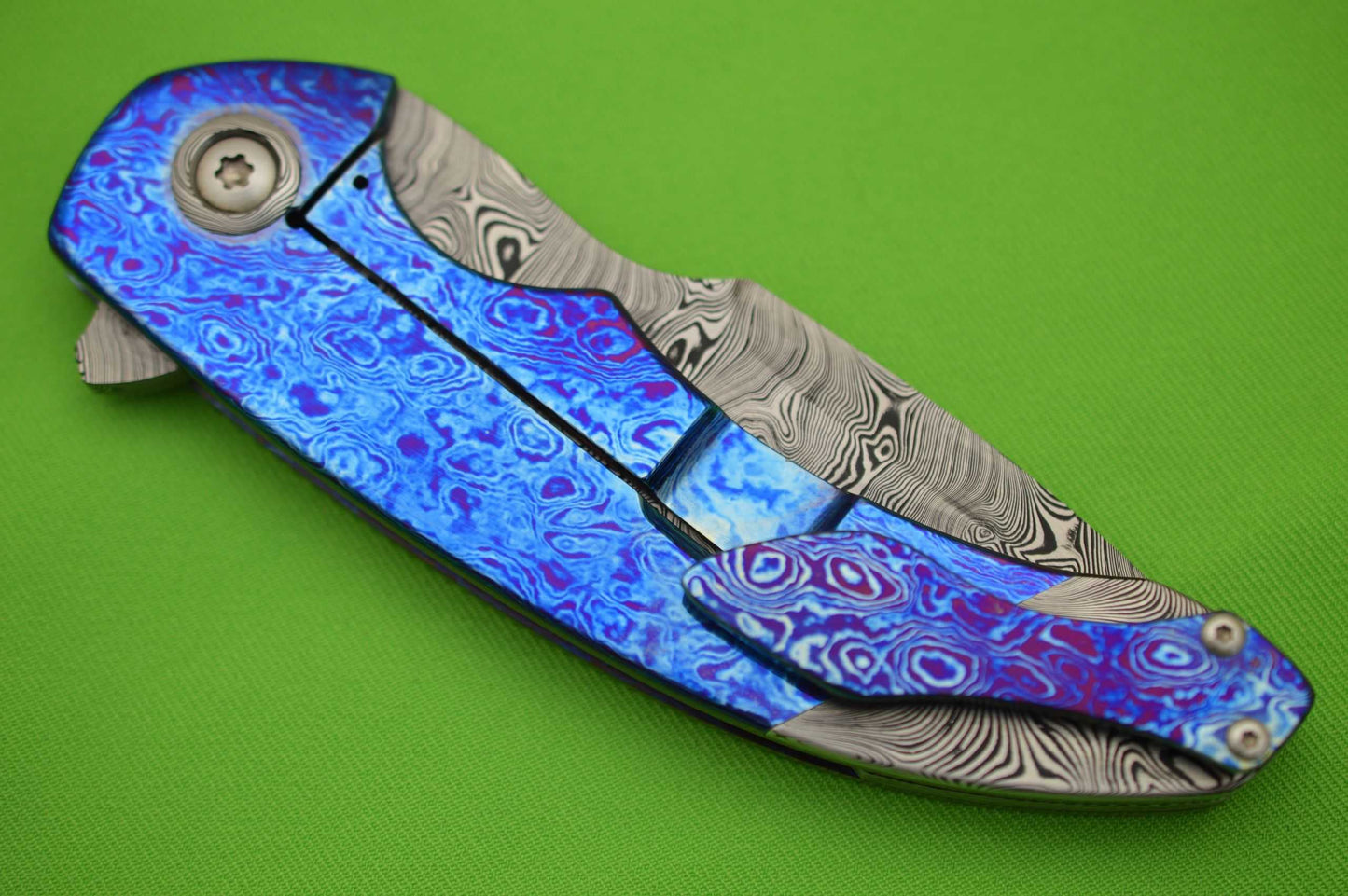 Walter Randolph (W.R. Bladeworks) Deluxe Full Dress DEIMOS Frame-Lock Flipper Knife (SOLD)