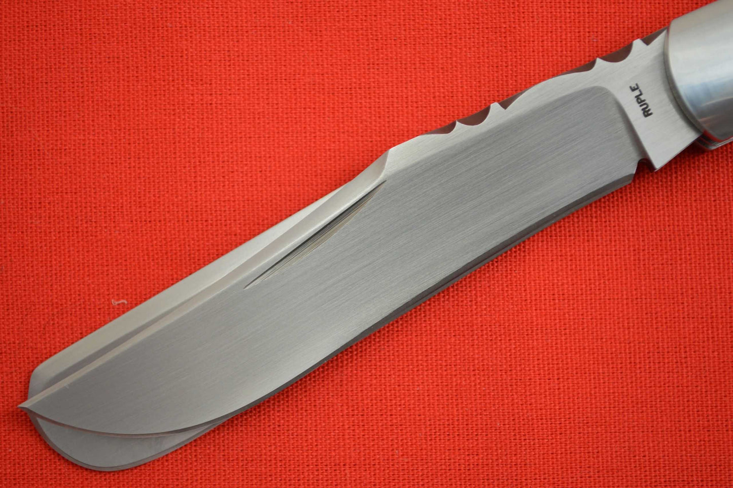 Bill Ruple Two-Blade Trapper, Jigged Bone, Double Bolster, File-Worked Blade Spine and Liners (SOLD)