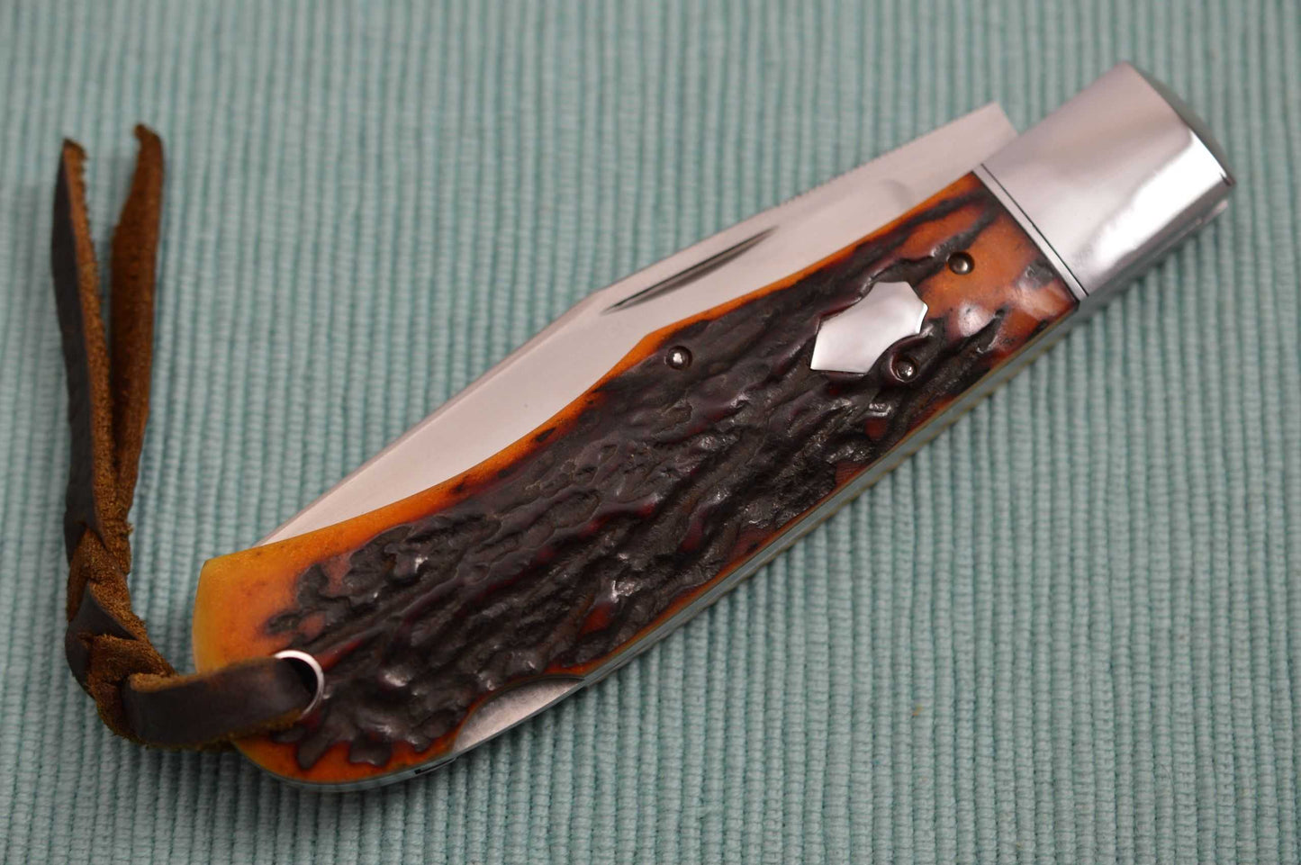 Toby Hill Remington 1306 Lock-Back, Amber Stag Scales (SOLD)