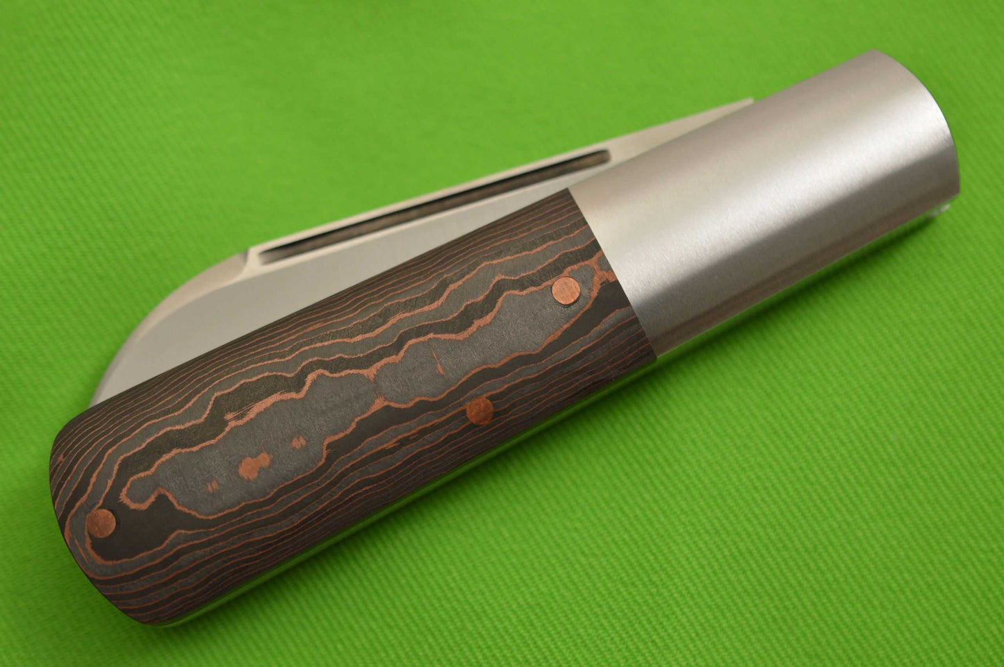 Bobby House Copper Fat Carbon BARLOW, Slip-Joint Folding Knife (SOLD)