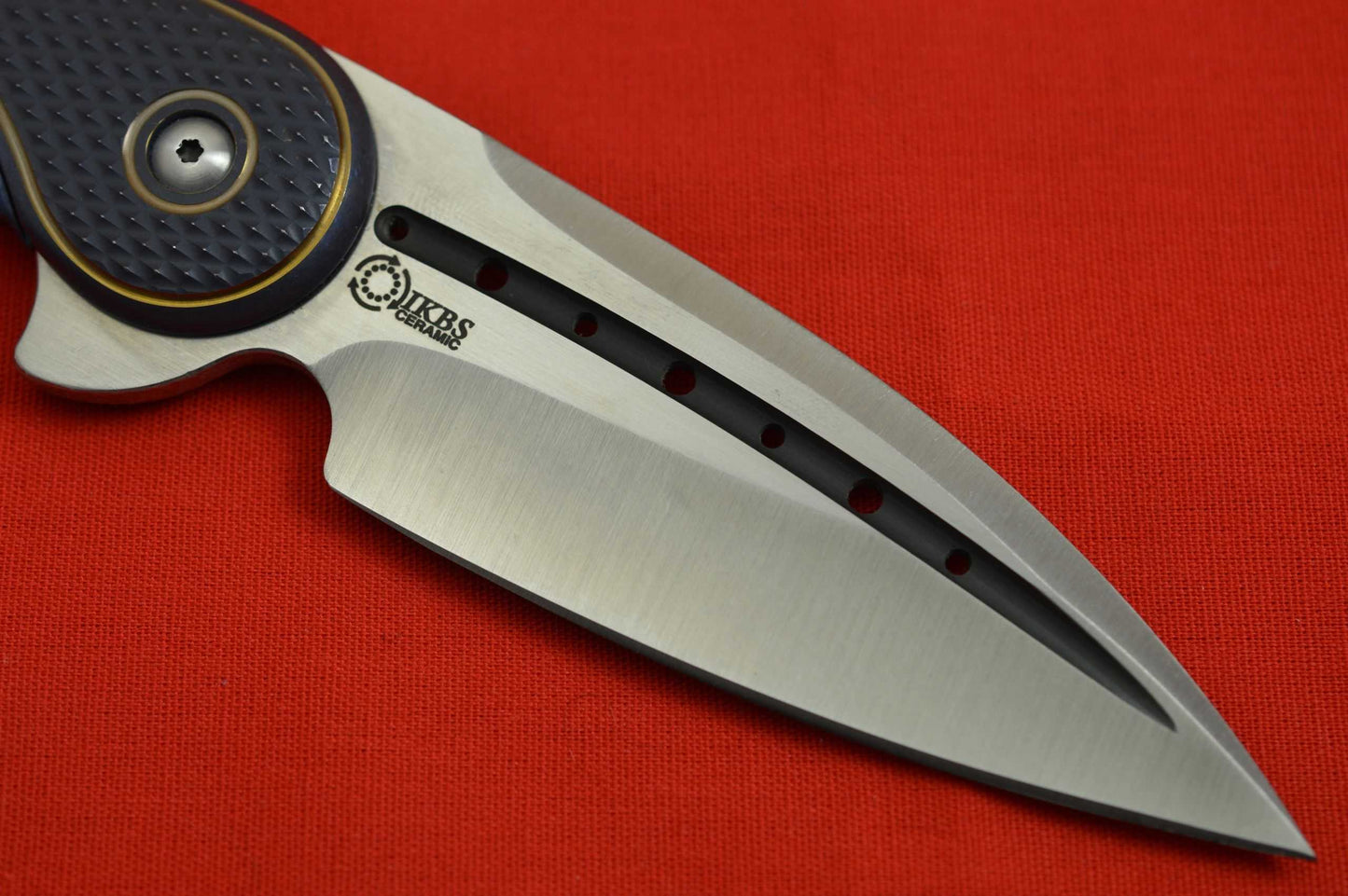 Todd Begg Deluxe Blue and Gold Glimpse 5.5, Semi-Custom, Frame-Lock Flipper (SOLD)