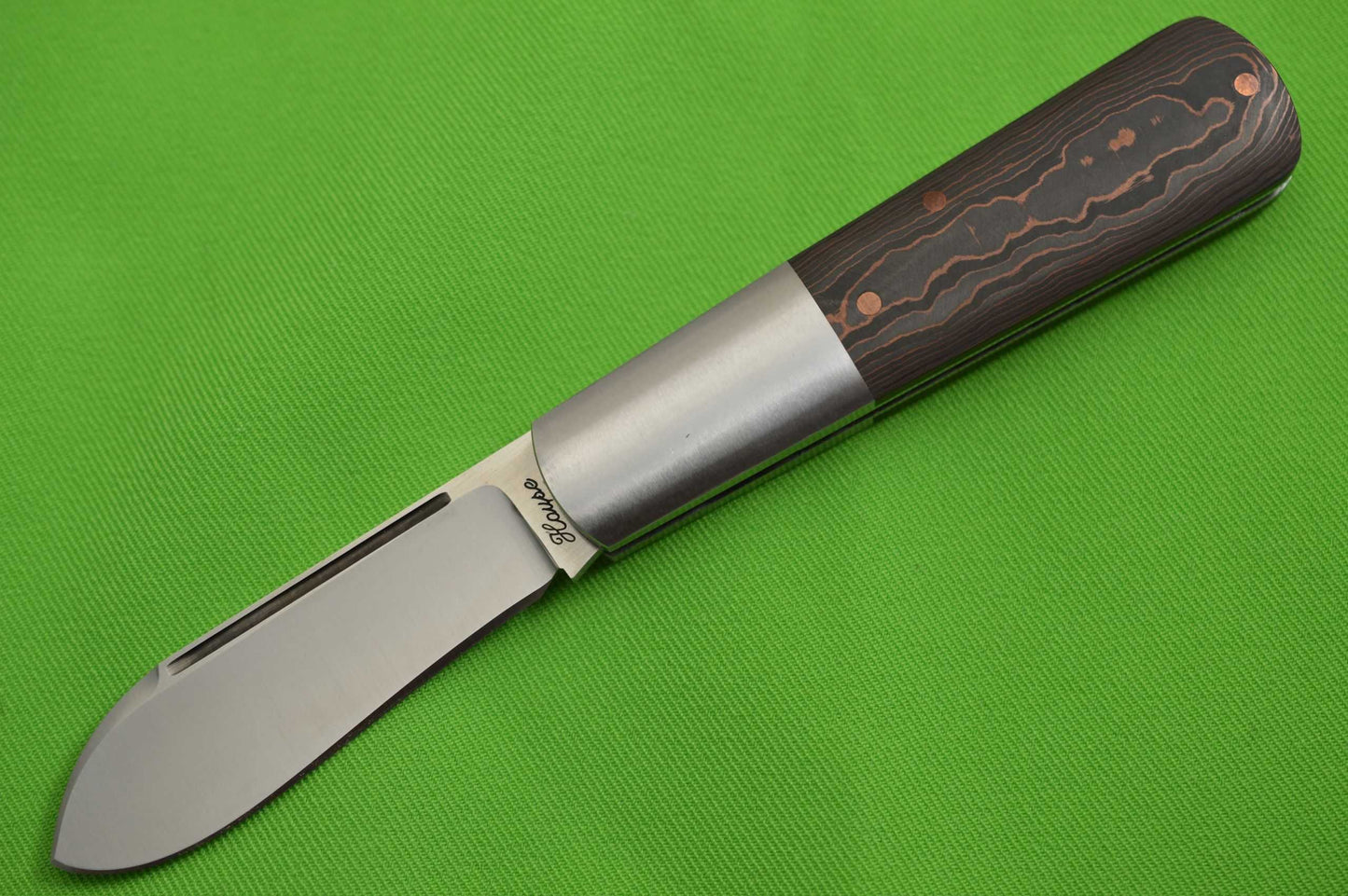 Bobby House Copper Fat Carbon BARLOW, Slip-Joint Folding Knife (SOLD)