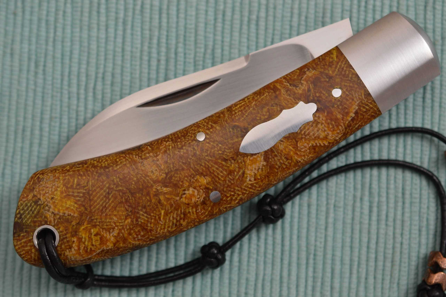 Tom Ploppert DINO, Original Antique "Rag" Micarta Scales (SOLD)