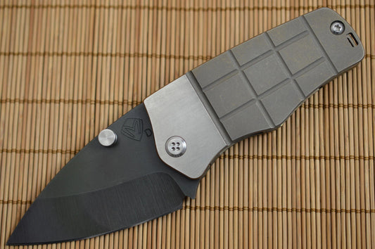 Medford Knife and Tool SHERMAN, D2 Vulcan Blade, Pineapple Grenade Handles (SOLD)