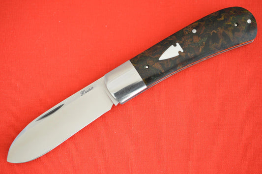 Bobby House Vintage Rag Micarta Zulu Spear, Slip-Joint Folding Knife