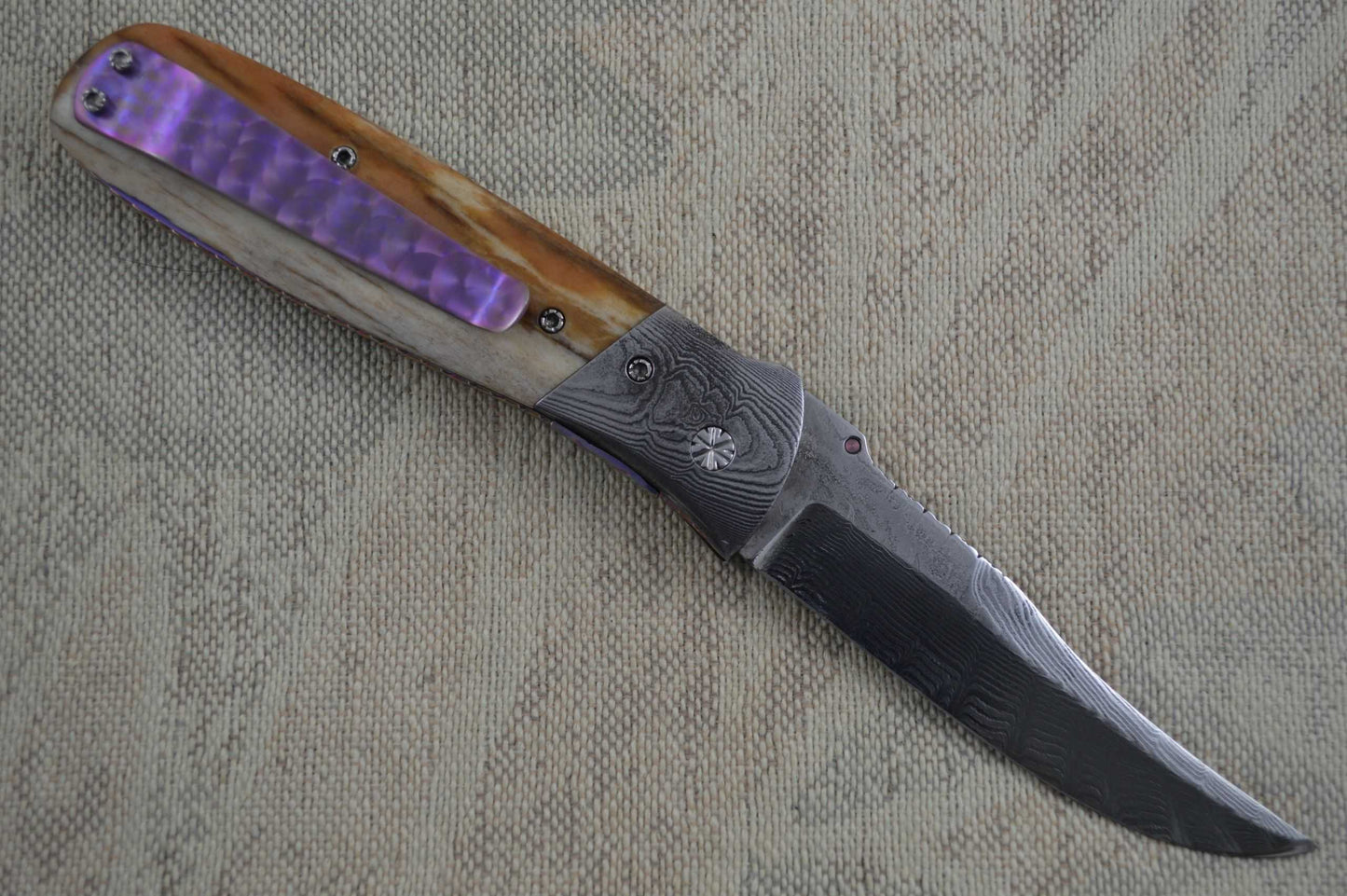 Butch Vallotton Damascus Liner Lock Folder (TRADED)