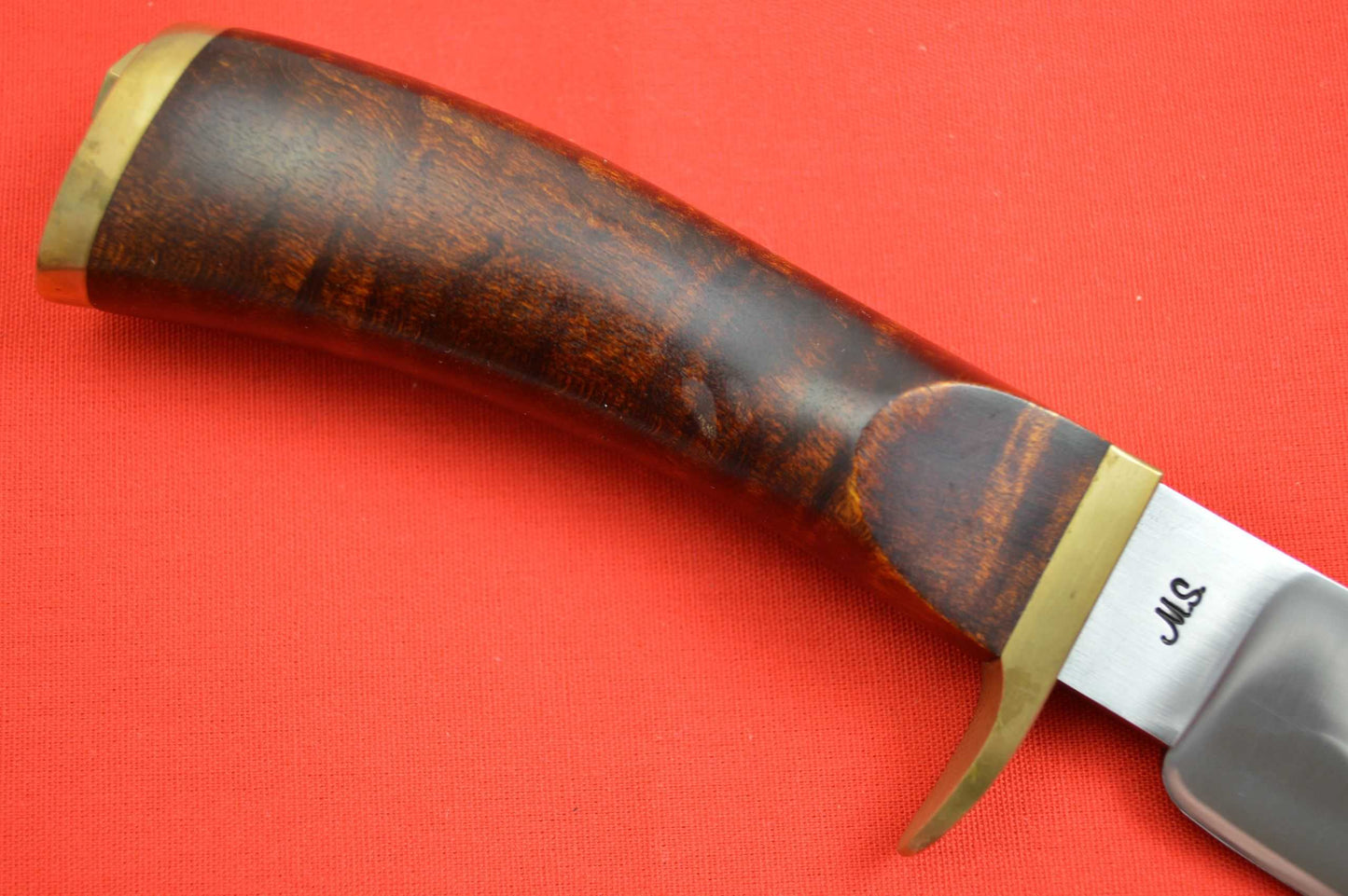 A.G. "Barney" Barnes, M.S., Moran Style Upswept Hunter, Curly Maple