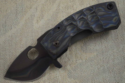 Crusader Forge APEX Frame-Lock Flipper, "One Of One", GR38 Titanium, Phantom Finish (SOLD)