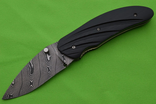 Peter Martin Spring-Assisted Damascus Liner-Lock Folding Knife