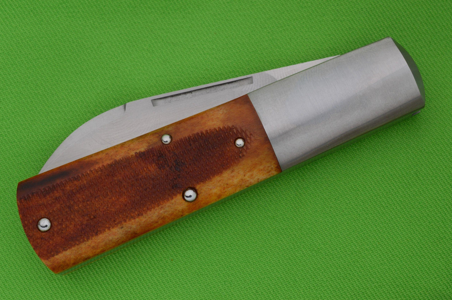 Tim Robertson Checkered Stag Barlow Slip-Joint Folding Knife (SOLD)