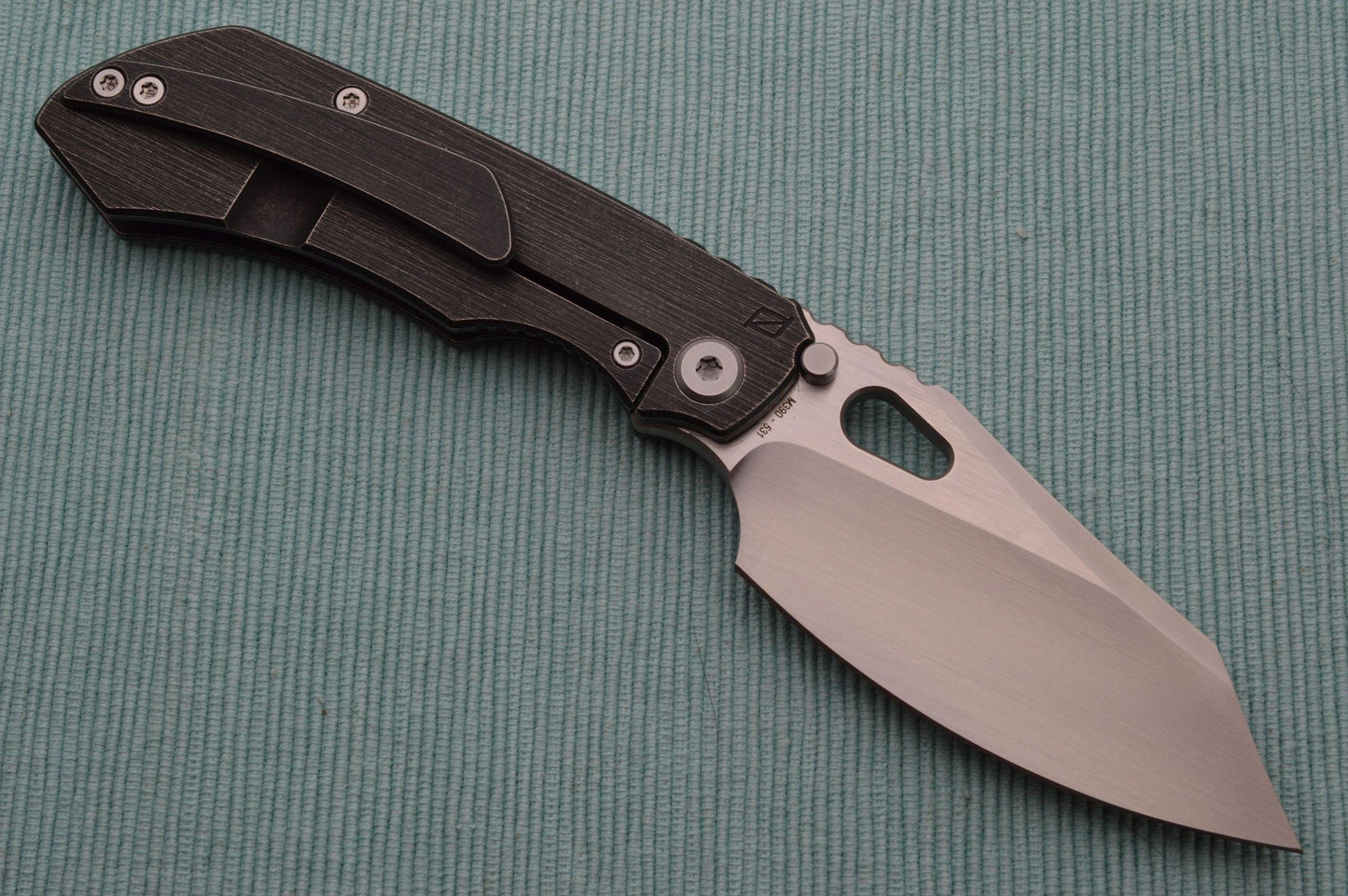 Custom Knife Factory Rotten Design Evo 3.0, Dark Titanium Frame, M390 Blade (SOLD)