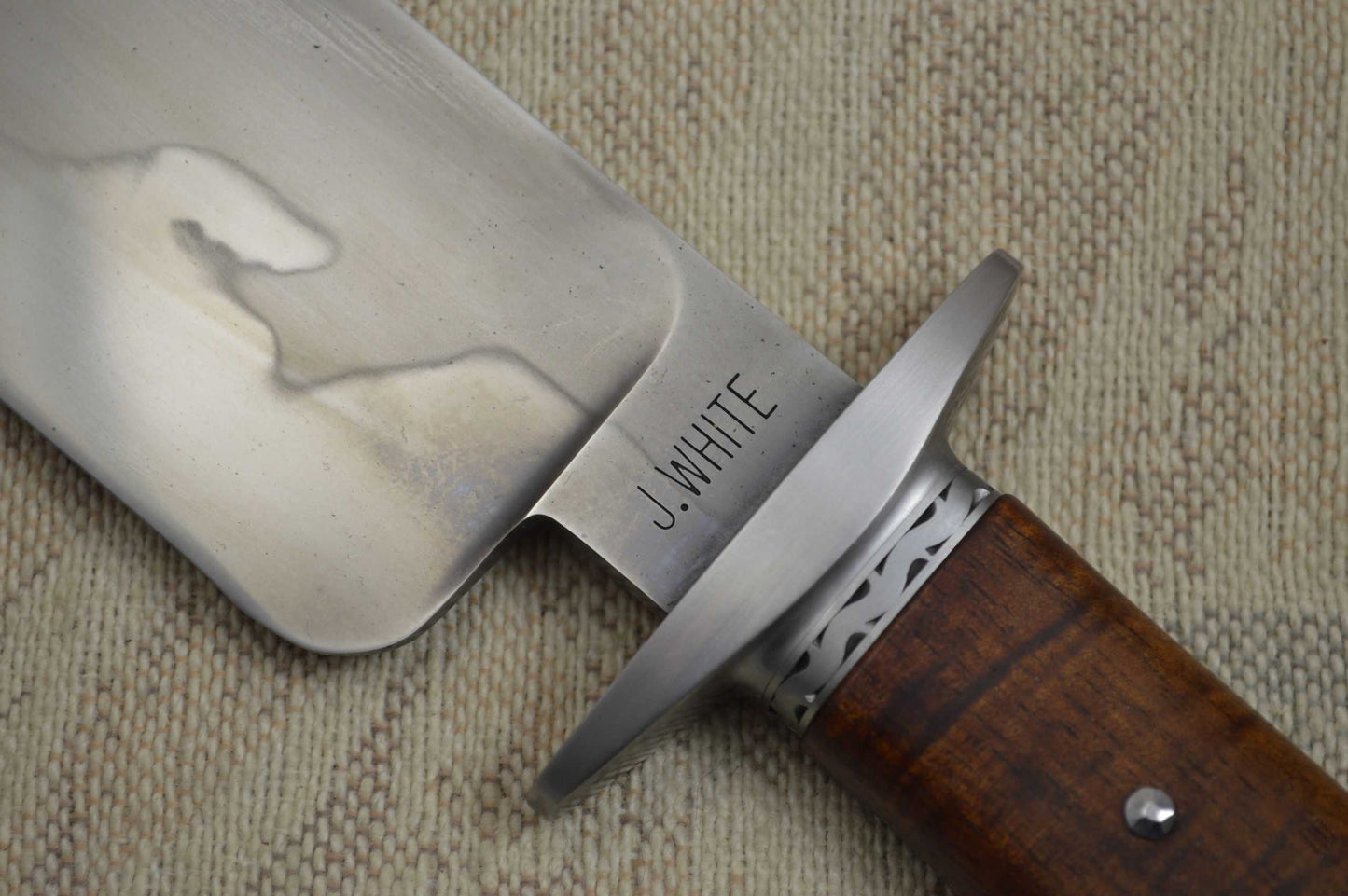 John White, MS, 10 1/4" W-2 Camp Knife with "Buffalo Hamon" (SOLD)