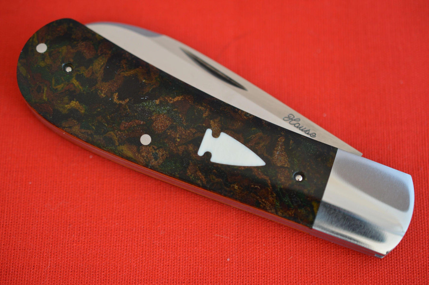 Bobby House Vintage Rag Micarta Zulu Spear, Slip-Joint Folding Knife