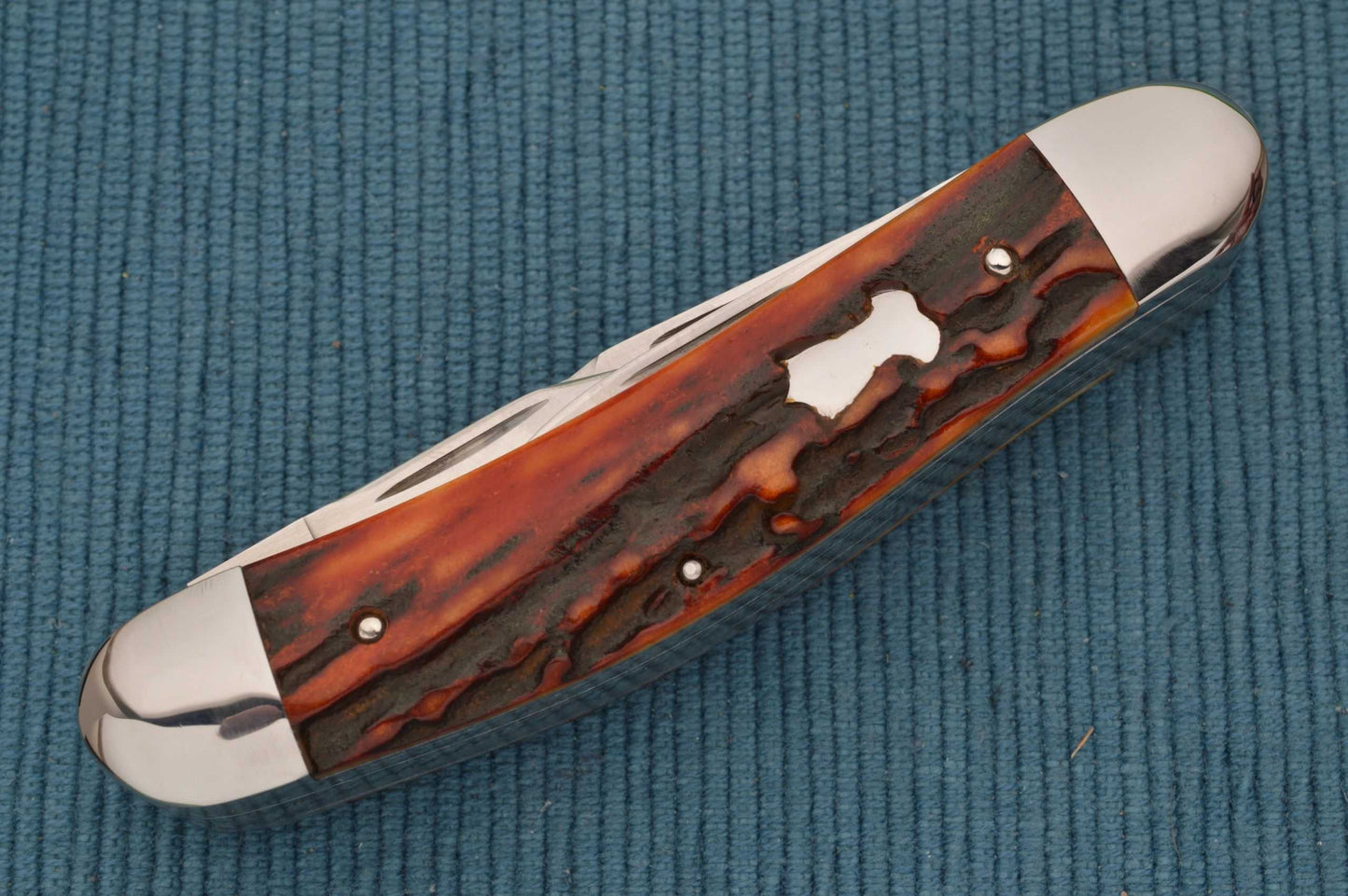 Toby Hill Stag 5-Blade Sowbelly, Slip-Joint Folding Knife