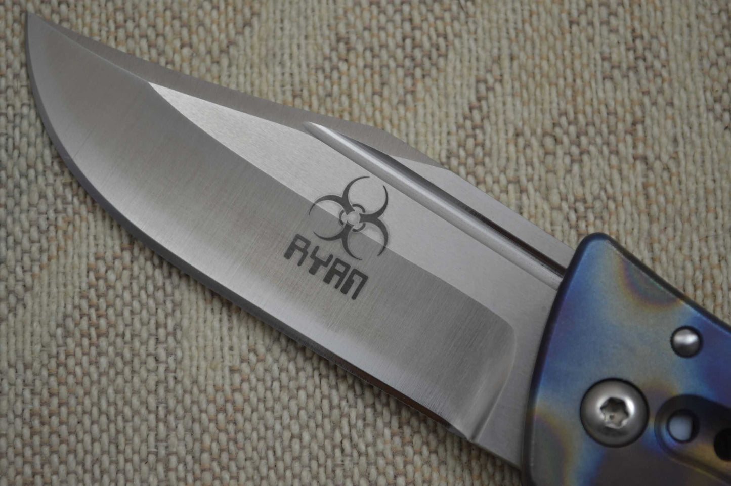 Steve Ryan RUF Titanium Frame Lock, Clip Point Folding Knife (TRADED)