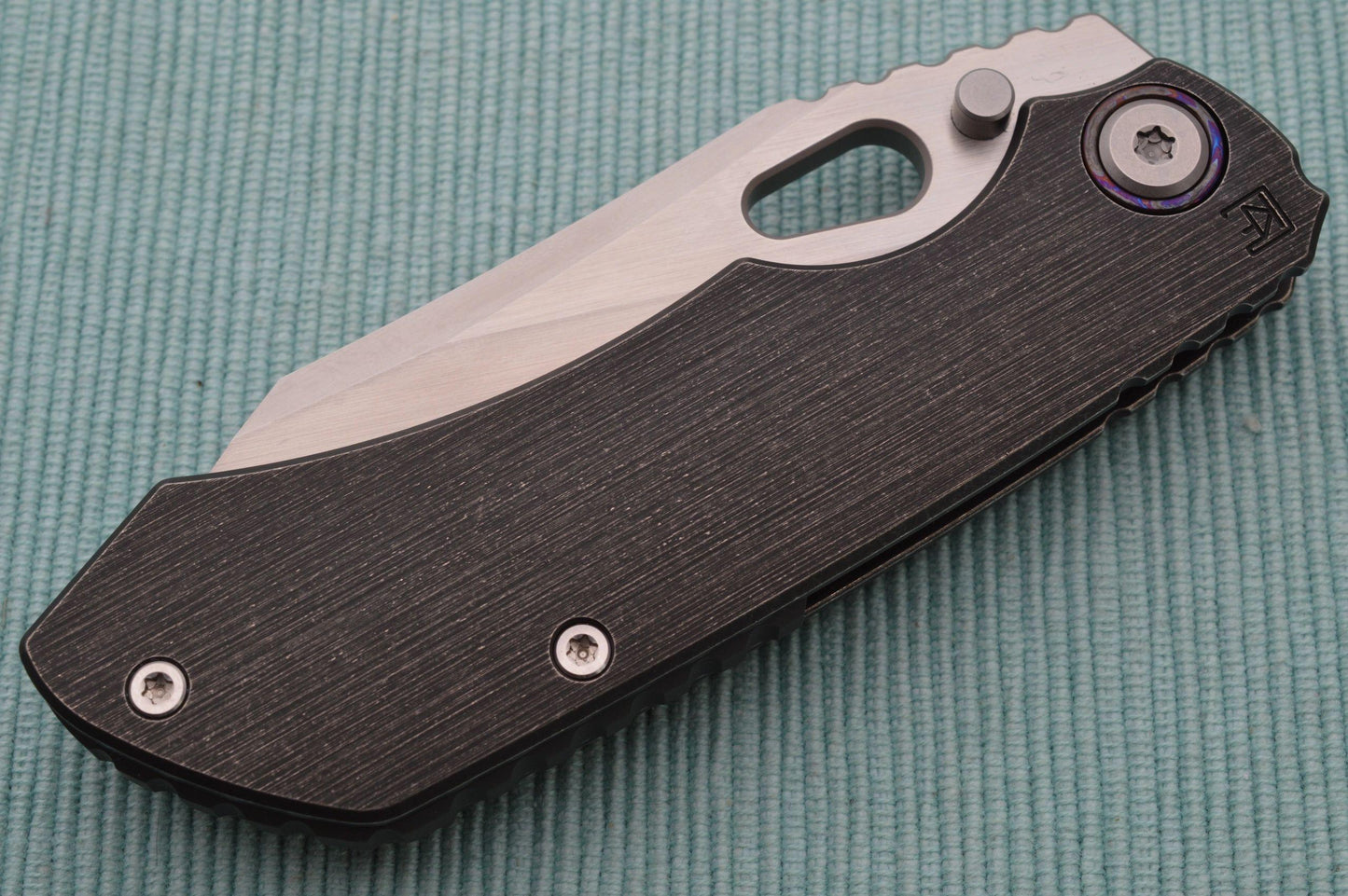 Custom Knife Factory Rotten Design Evo 3.0, Dark Titanium Frame, M390 Blade (SOLD)