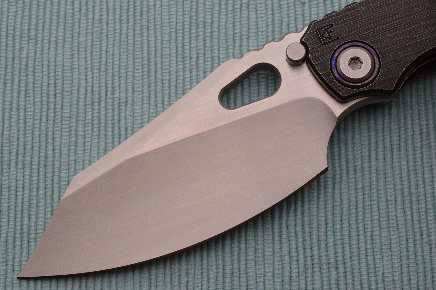 Custom Knife Factory Rotten Design Evo 3.0, Dark Titanium Frame, M390 Blade (SOLD)