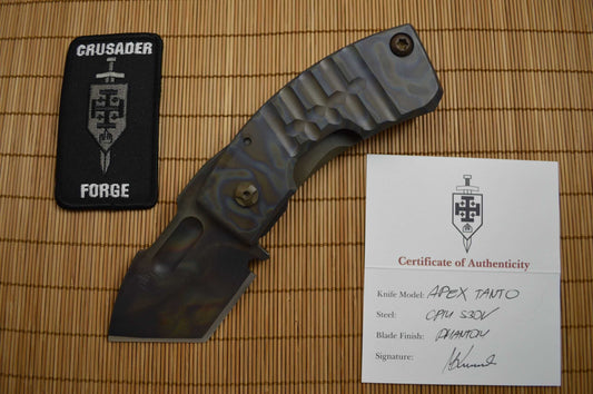 Crusader Forge "APEX" Tanto Edge, Frame-Lock, Phantom Finish (SOLD)